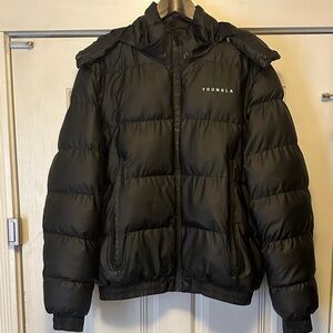 YoungLA Dark PufferJacket

Barely worn/super clean 
*elastic band on hood broke